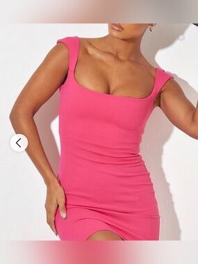 PrettyLittleThing Hot Pink Mini Dress- Size 12